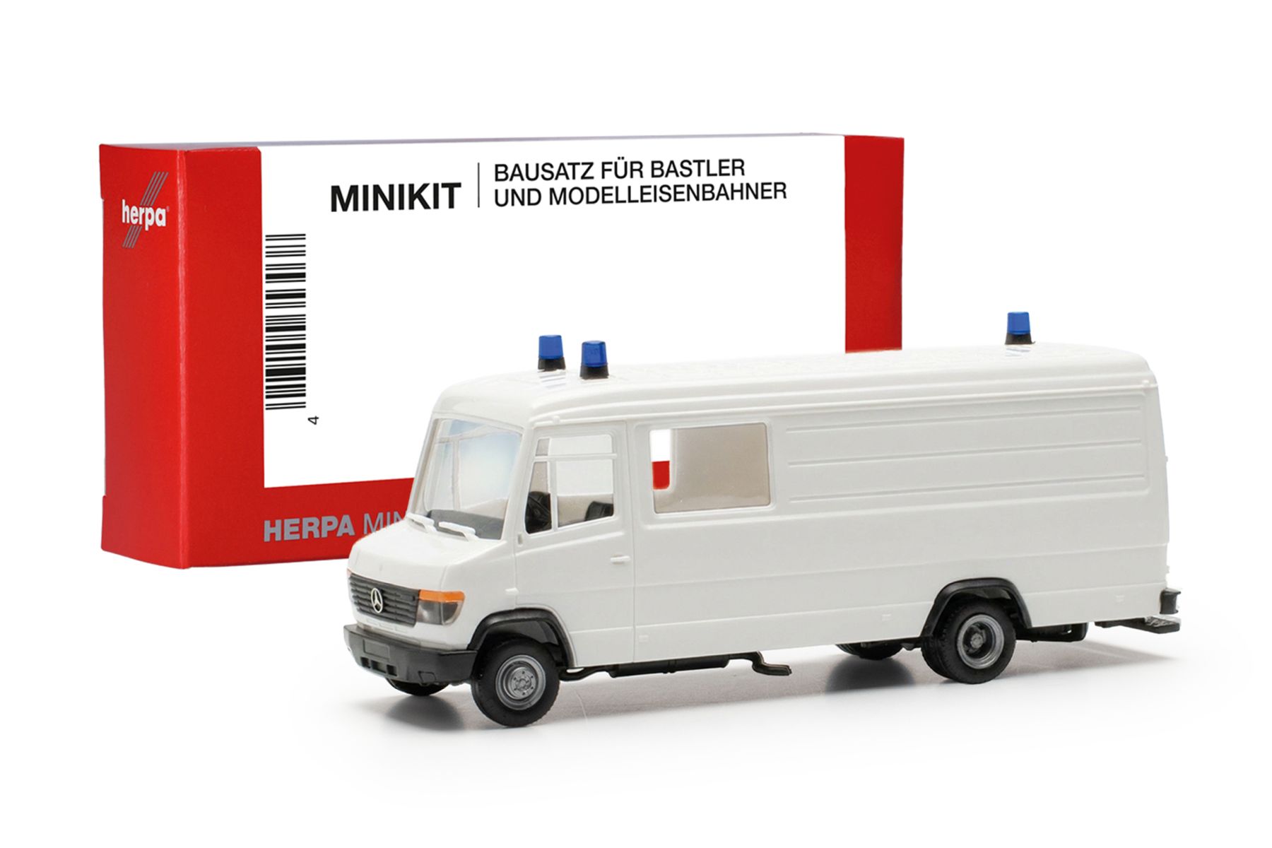 Herpa 013260-003 - MiniKit: Mercedes-Benz Vario Langkasten, weiß (1 Stück)