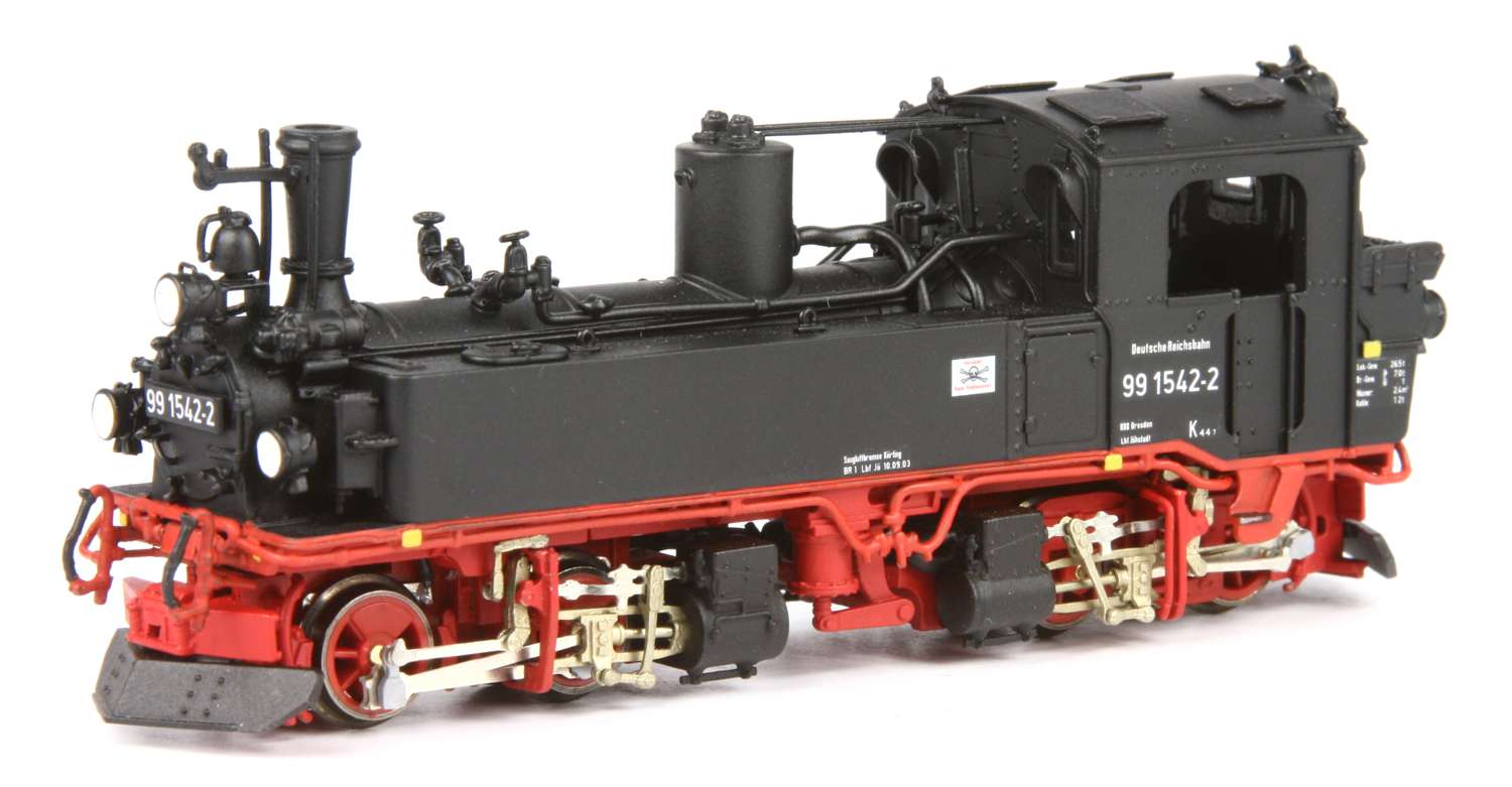 Bemo 1016862 - Dampflok sächsische IV-K, 99 1542-2, DR, Ep.IV