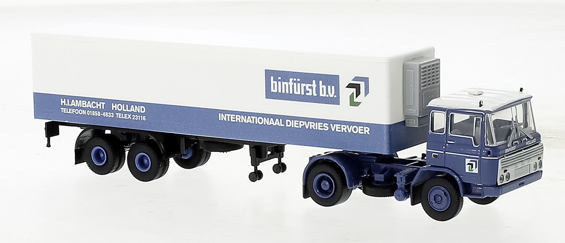 Brekina 85292 - DAF FT 2600 Kofferzug 'Binfürst' (NL), 1962