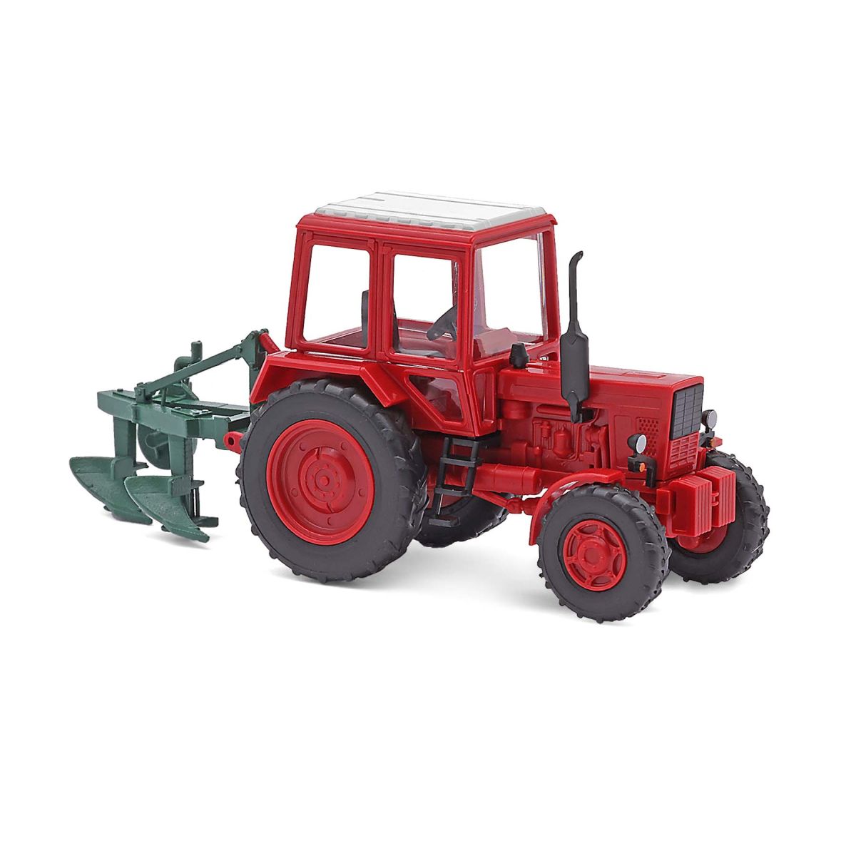Busch 51312 - Traktor Belarus MTS-82 mit Zweischarpflug, Bj. 1979