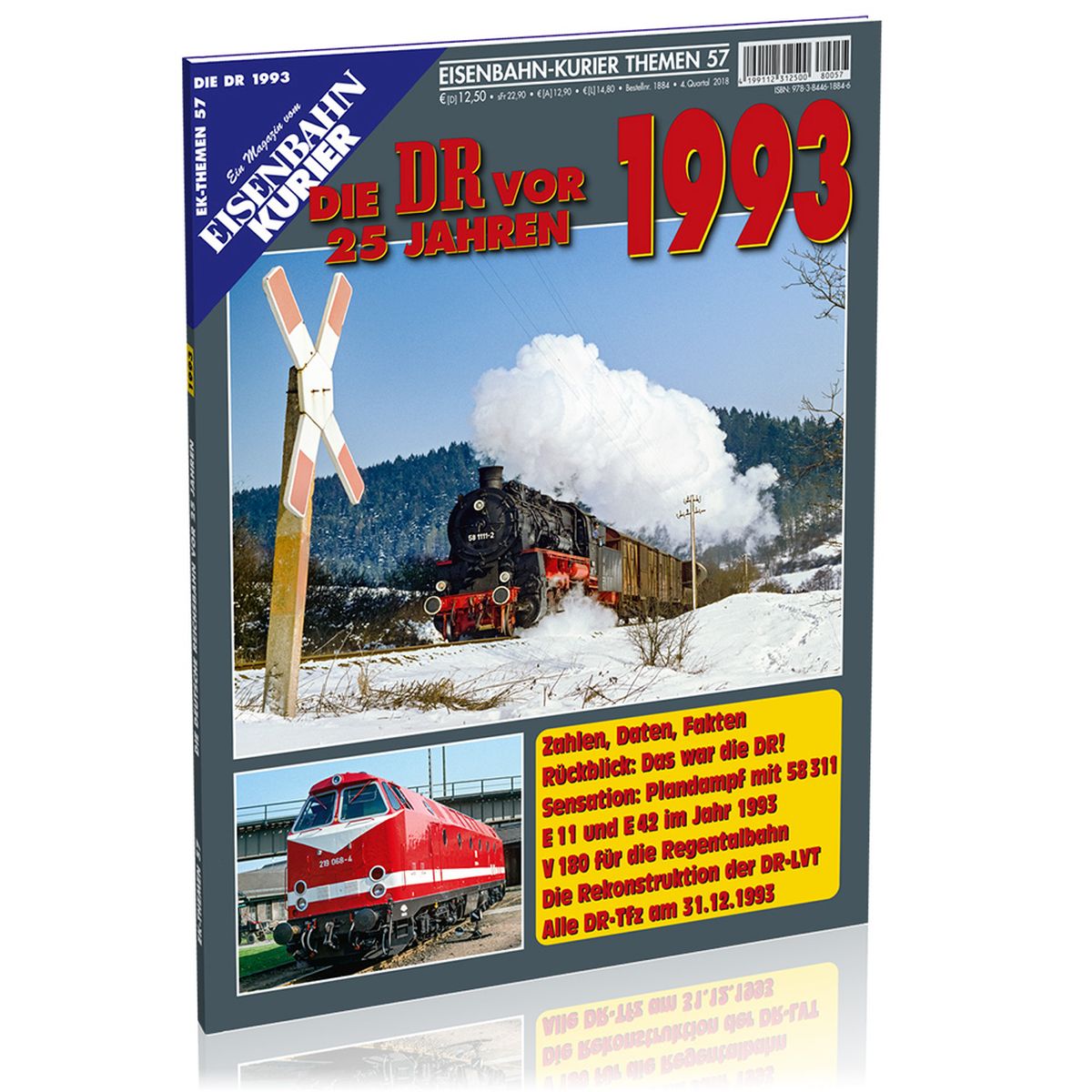 EK-Verlag 1884 - Zeitschrift - Eisenbahn Kurier - Die DR vor 25 Jahren - 1993