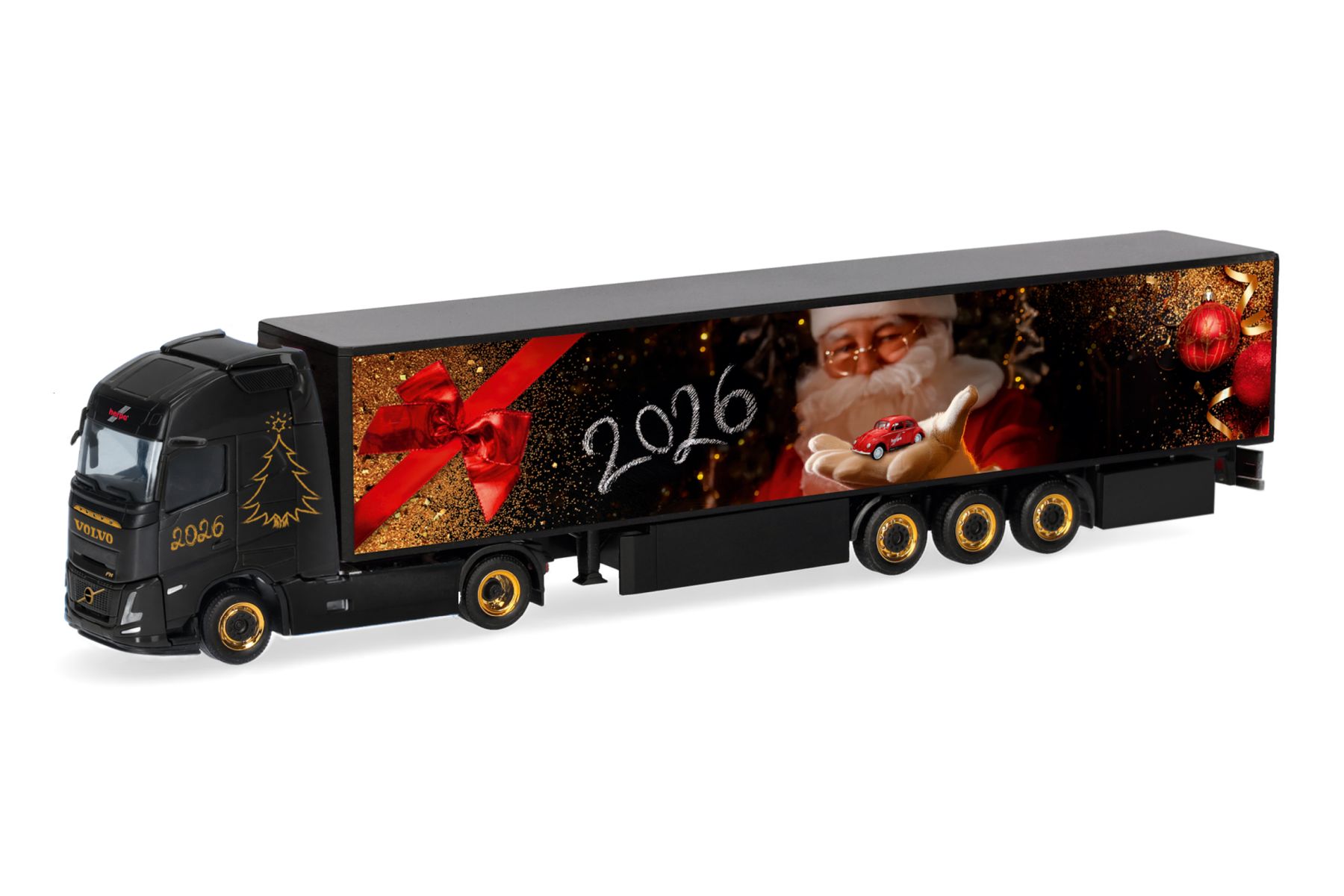 Herpa 321891 - Volvo FH Aero Globetrotter XL 15m Koffer-Sattelzug "Herpa Weihnachtsmodell 2026"
