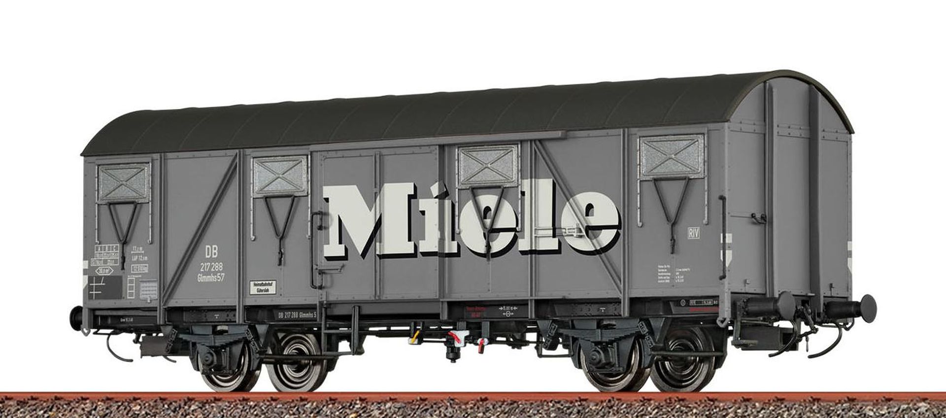 Brawa 51355 - Gedeckter Güterwagen Glmmhs57 'Miele', DB, Ep.III