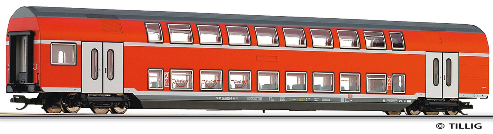 Tillig 502581 - Doppelstockwagen DABz 755, 1./2. Klasse, DBAG, Ep.V 'Zug Cafe'