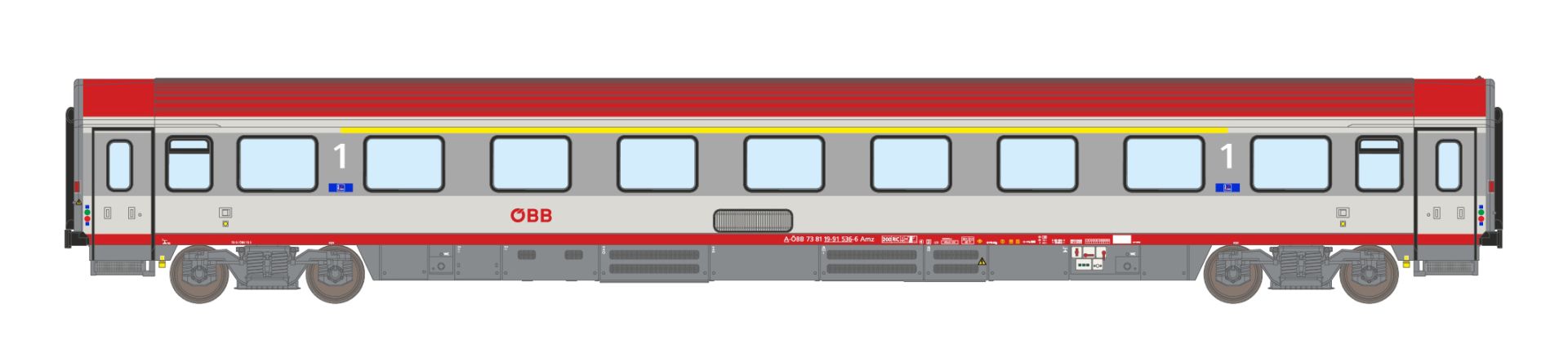 ASM 198102 - Personenwagen Amz, 1. Klasse, ÖBB, Ep.VI