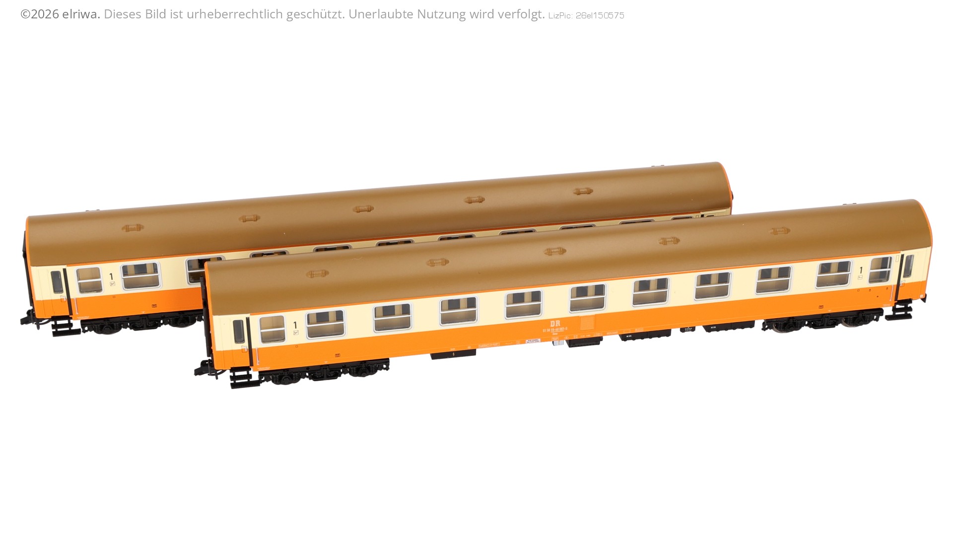 Roco 6280016 - 2er Set Personenwagen 'Städteexpress', 1. Klasse, DR, Ep.IV