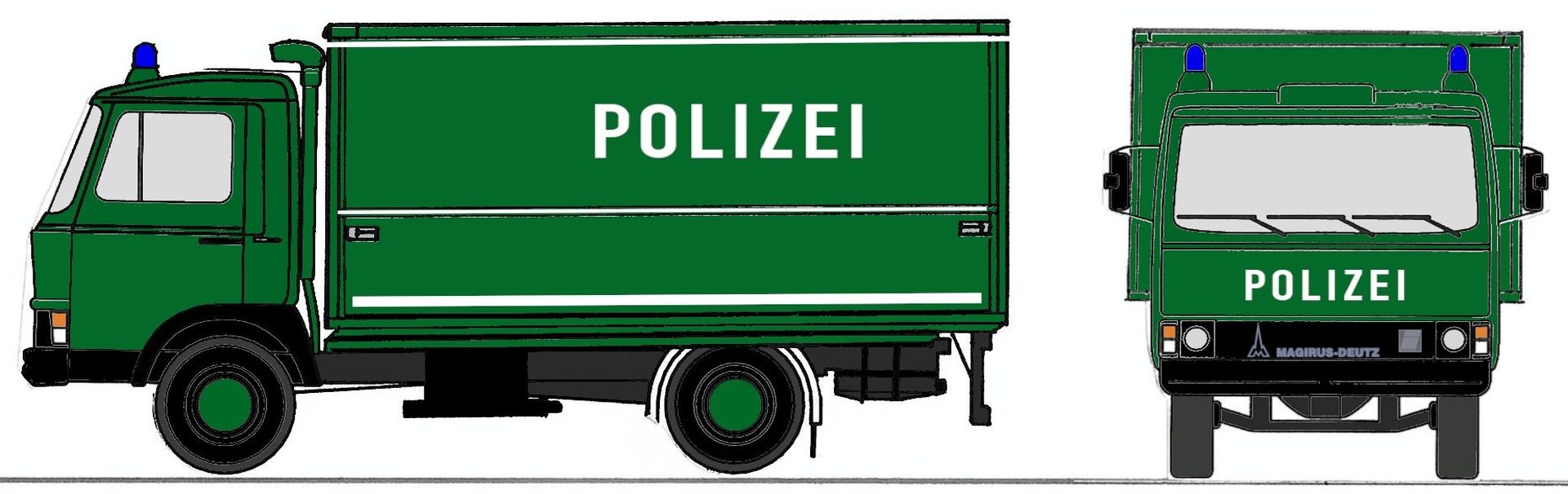 Loewe 4087 - Iveco Magirus "Zeta" 90M5 - Gerätewagen der Polizei