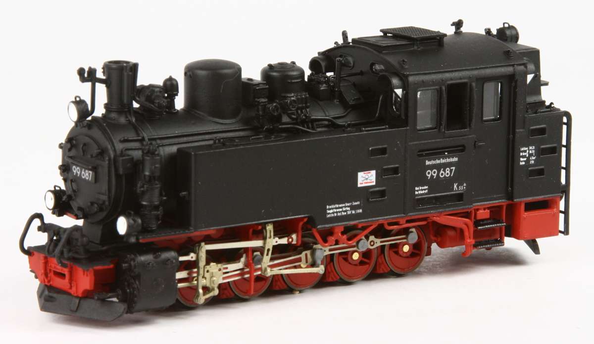 Bemo 1006891 - Dampflok sächsische VI-K 99 687, DR, Ep.III