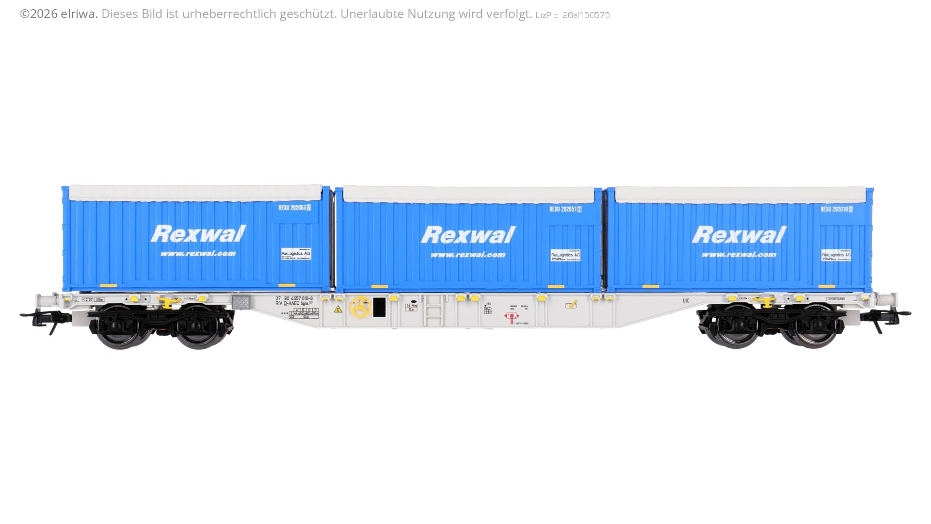 Roco 6600234 - Containertragwagen Sgns, AAE, Ep.VI 'Rexwal'