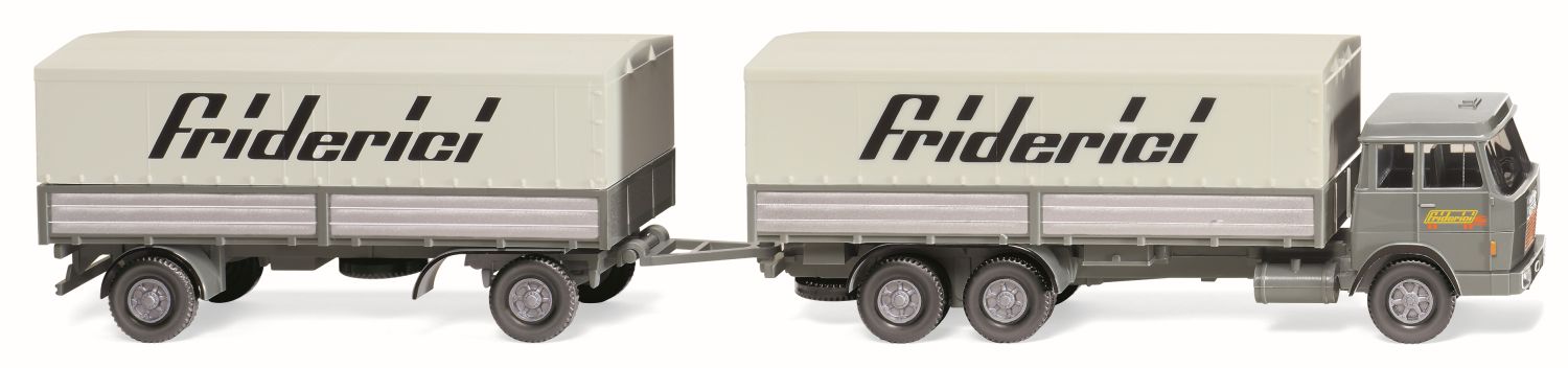Wiking 047502 - Pritschenhängerzug (Hanomag Henschel) 'Friderici'