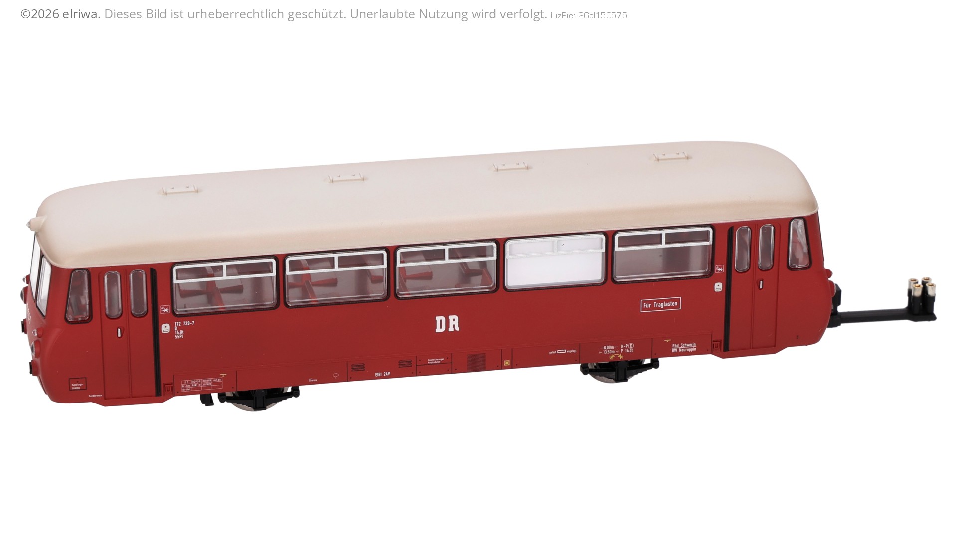 Kres 52001351 - Steuerwagen als Ergänzungswagen LVS 172.7, DR, Ep.IV, ohne Zierstreifen, Dachalterung, DC-Digital