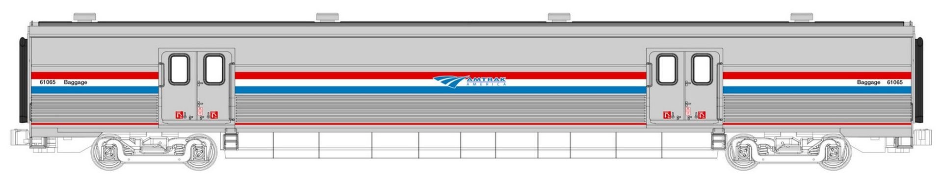 Kato-Lemke K156-0965 - Packwagen Viewliner, Amtrak, Ep.V-VI