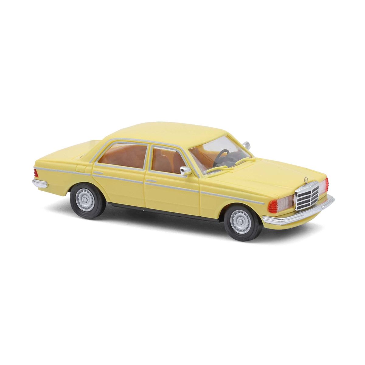 Busch 46952 - Mercedes-Benz W123 gelb mit Eckscheinwerfer und Barockfelge, Bj. 1982