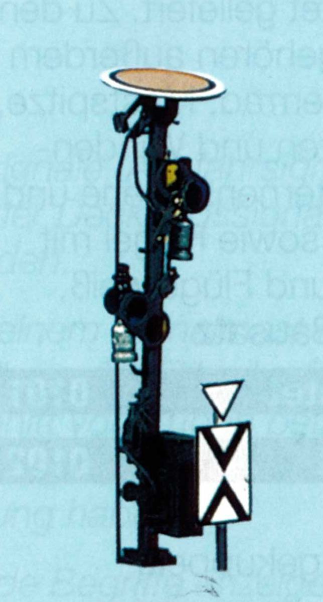 Weinert 1112 - Vorsignal, 2-begriffig, beleuchtet, Bausatz, 3,4m-Mast