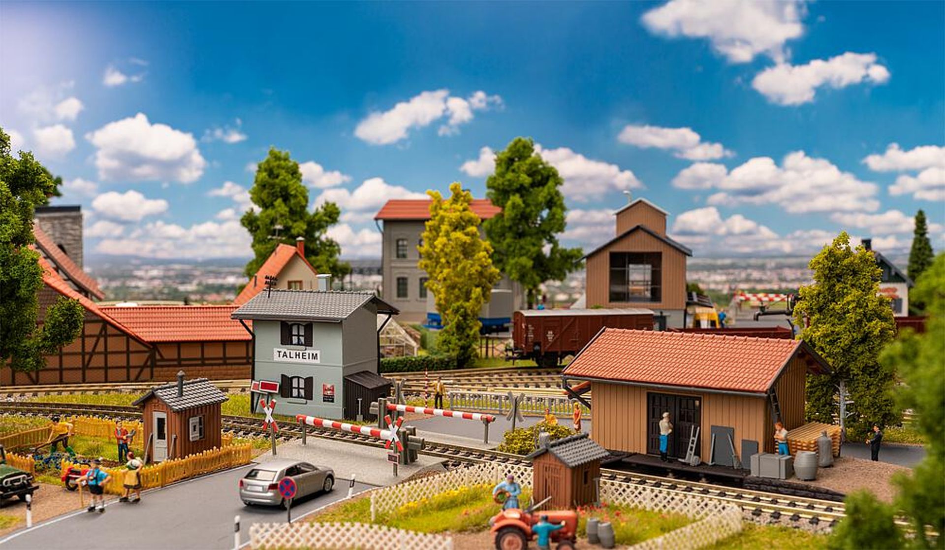 Faller 190141 - Aktions-Set Am Bahnübergang