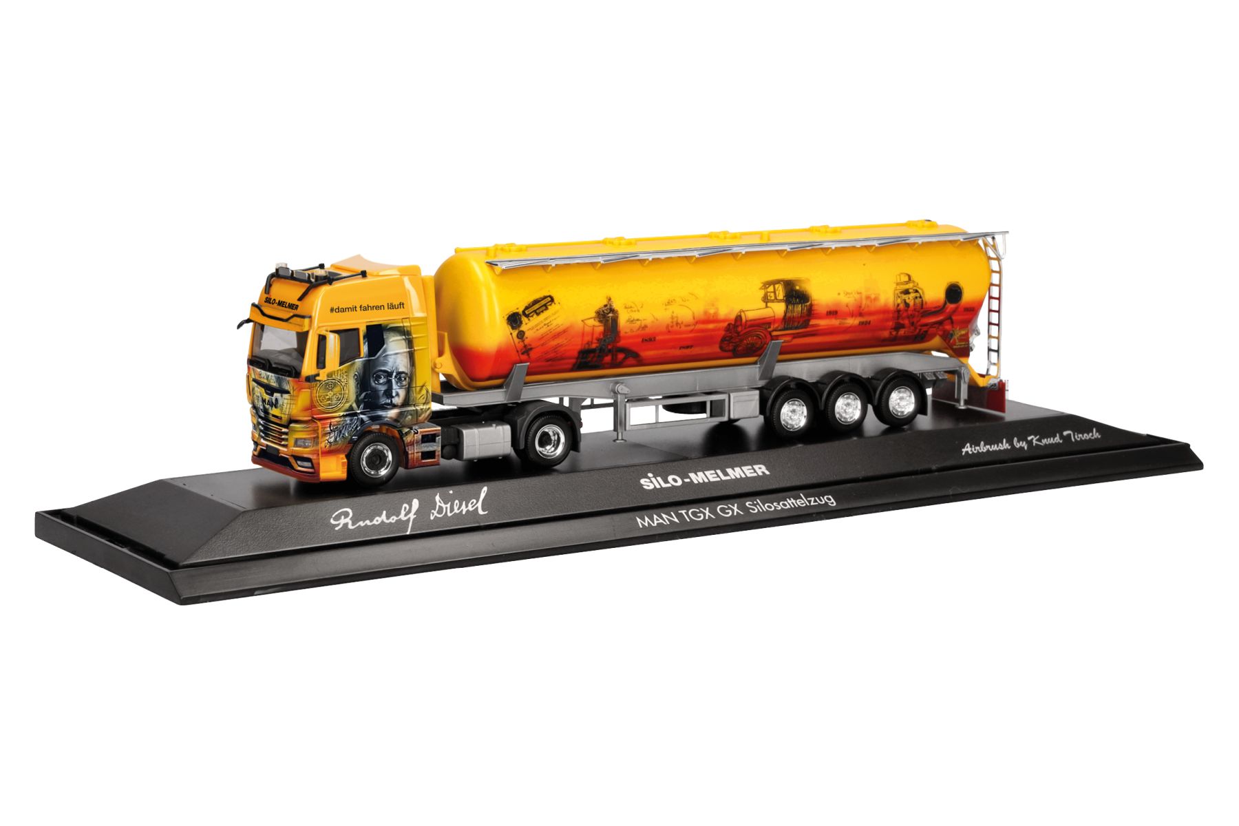 Herpa 122351 - MAN TGX GX Silo-Sattelzug "Silo Melmer/Rudolf Diesel"