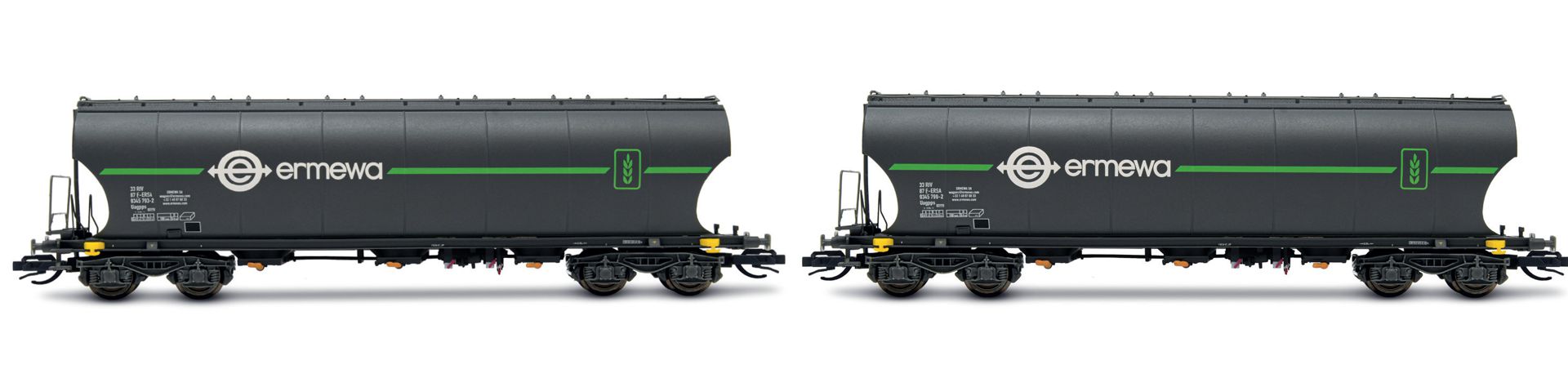 Arnold HN9764 - 2er Set Getreidesilowagen F-ERSA, Ermewa, Ep.VI