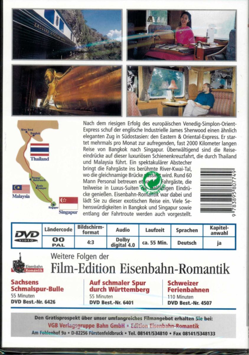VGB 6402 - DVD - Der Eastern & Oriental-Express
