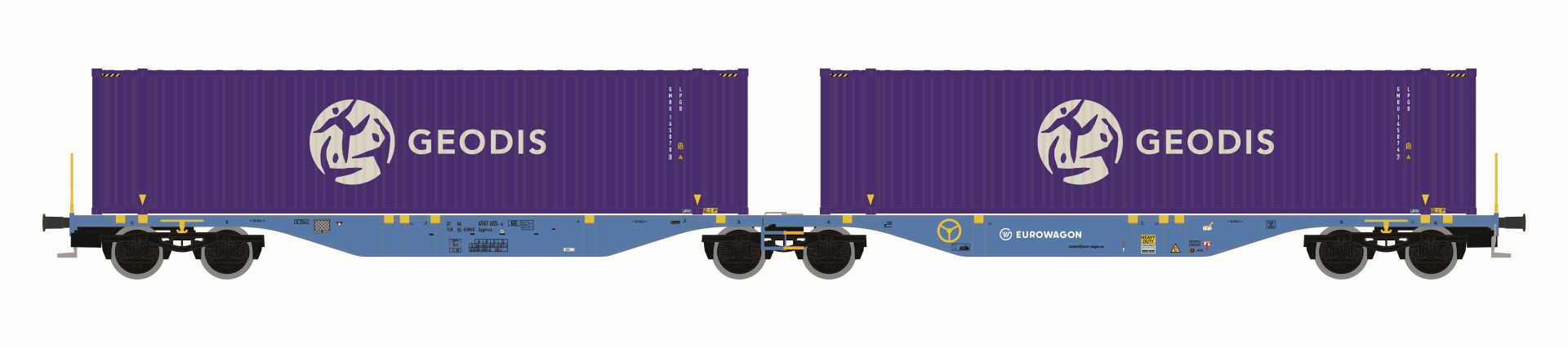 Mehano 30046 - Containerwagen Sggmrss '90, Eurowagon, Ep.VI 'GEODIS'
