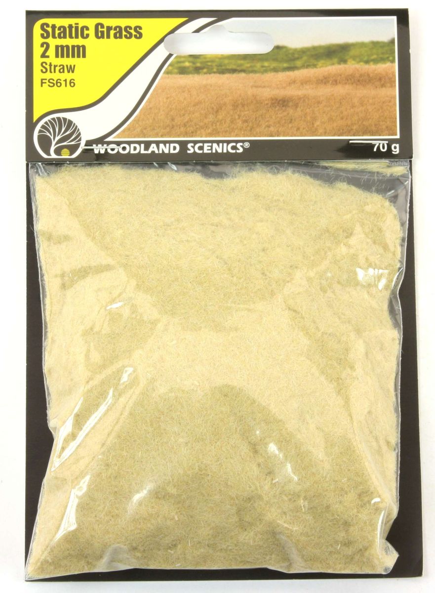 Woodland WFS616 - Grasfasern 2 mm, strohfarben, 70g