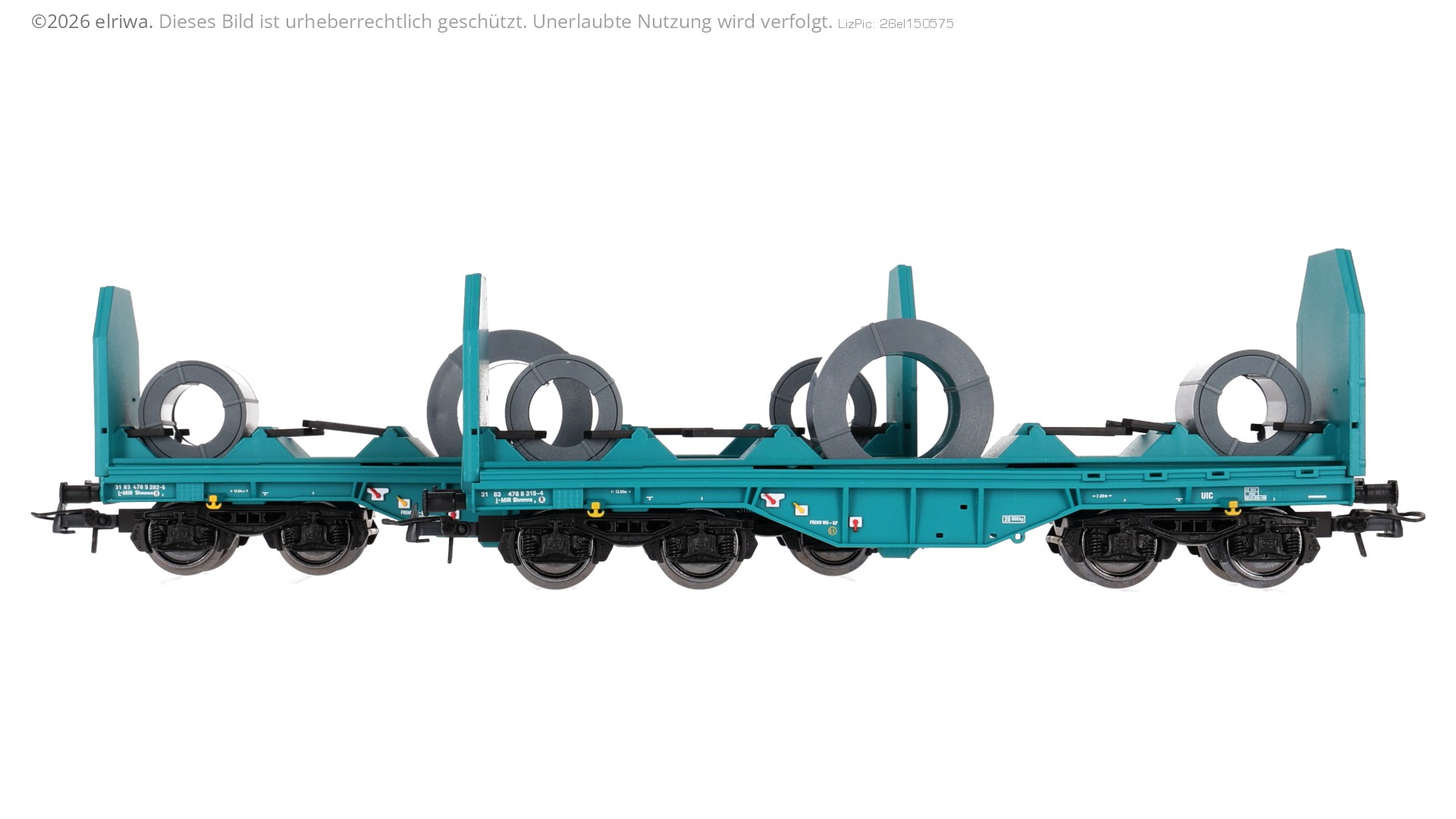 Roco 6600181 - 2er Set Coil-Transportwagen Shmmns, FS, Ep.V-VI