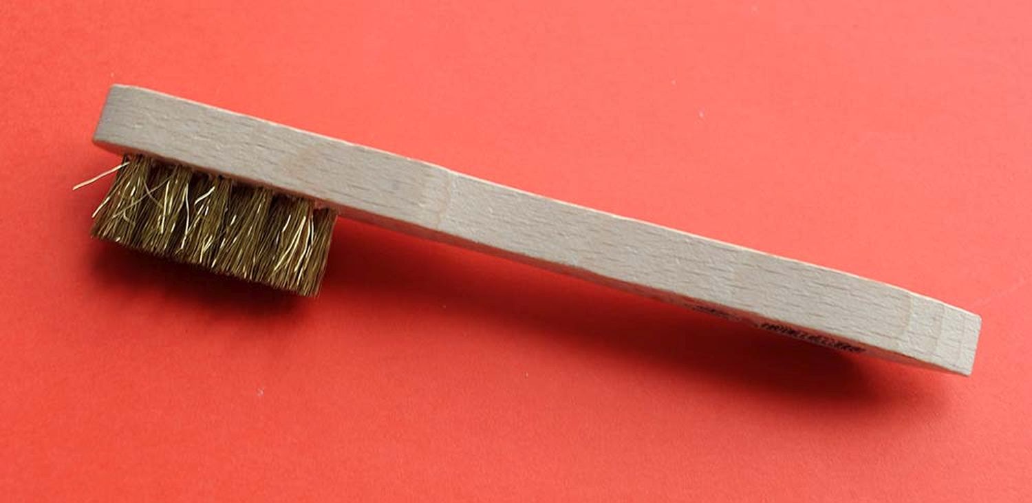 MMC 000024 - Mini-Messing-Drahtbürste, Länge 150mm, 1 Stück