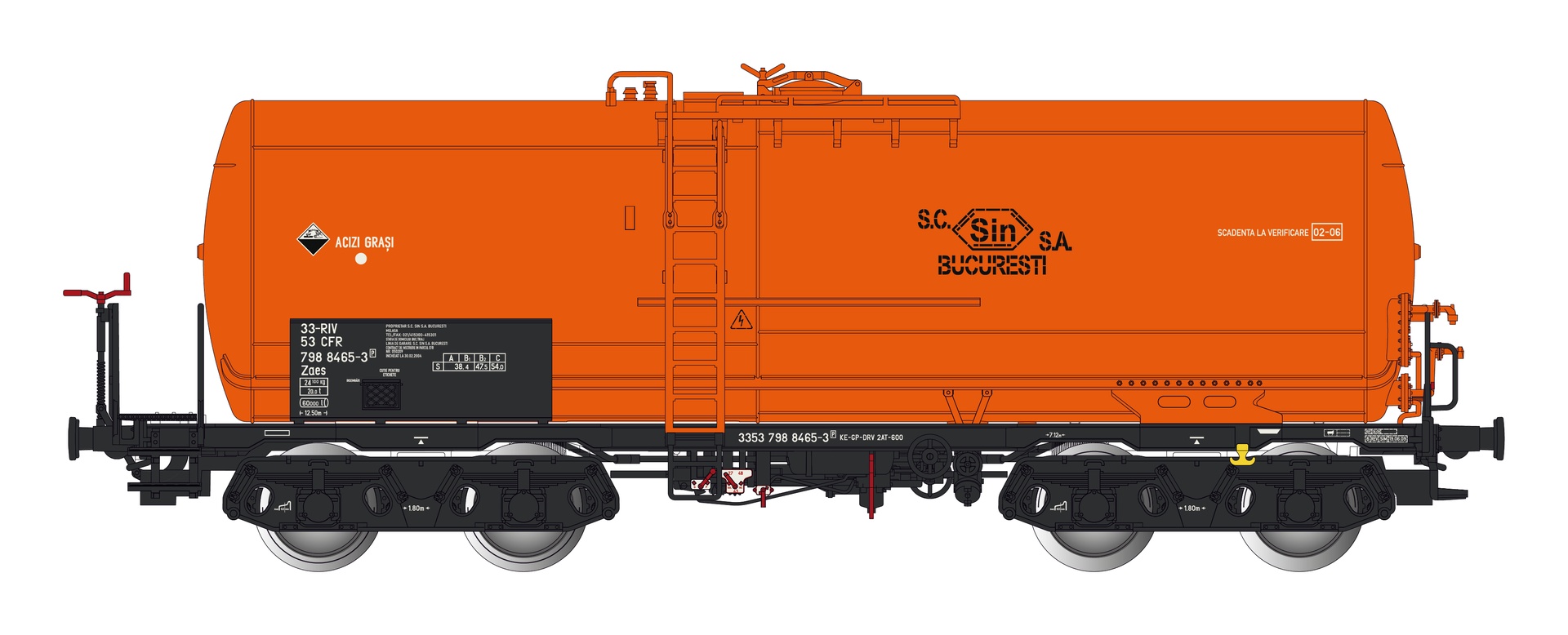 Albert Modell 798006 - Kesselwagen Zaes, CFR, Ep.VI