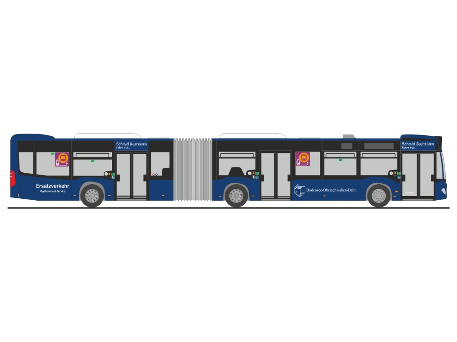 Rietze 69329 - Mercedes-Benz Citaro G 12 Bodensee-Oberschwaben-Bahn - SEV