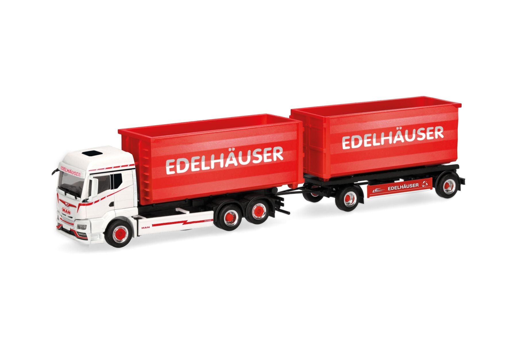 Herpa 319317 - MAN TGS TM Abrollmulden-Hängerzug "Edelhäuser"