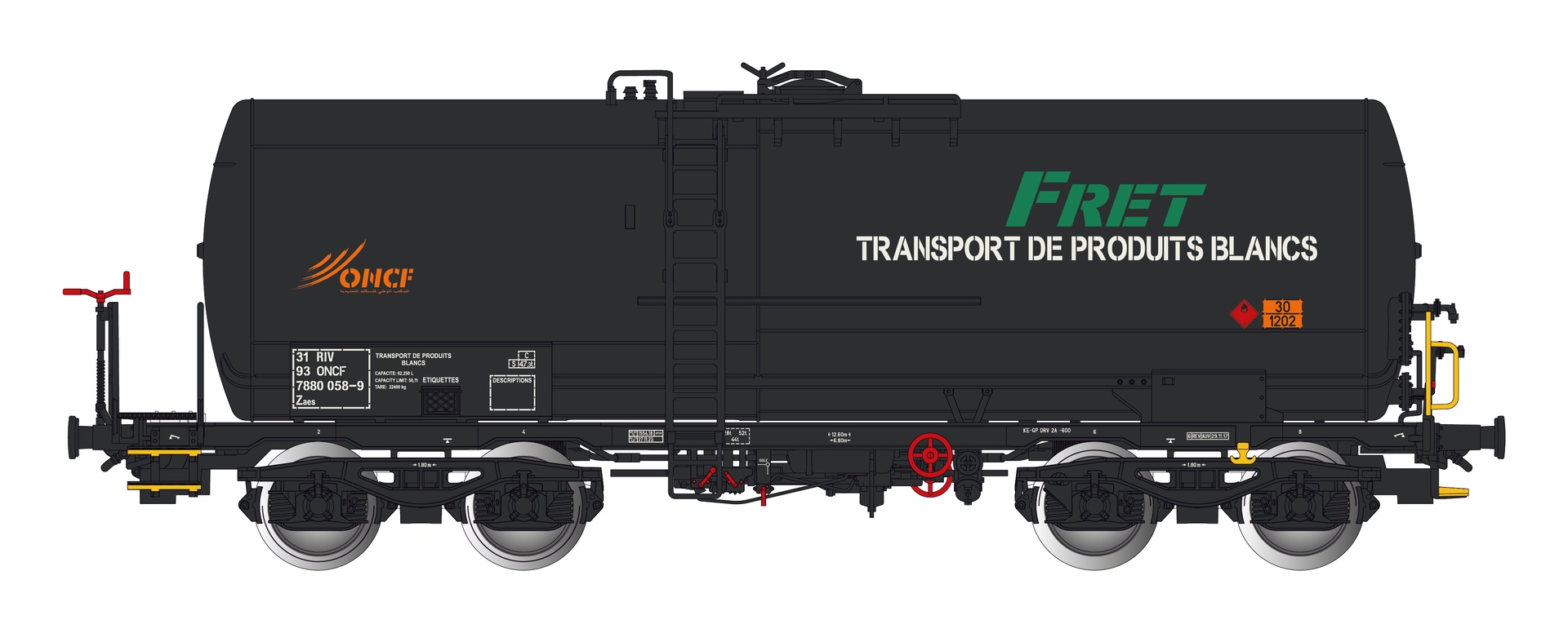 Albert Modell 788040 - Kesselwagen Zaes, ONCF, Ep.V