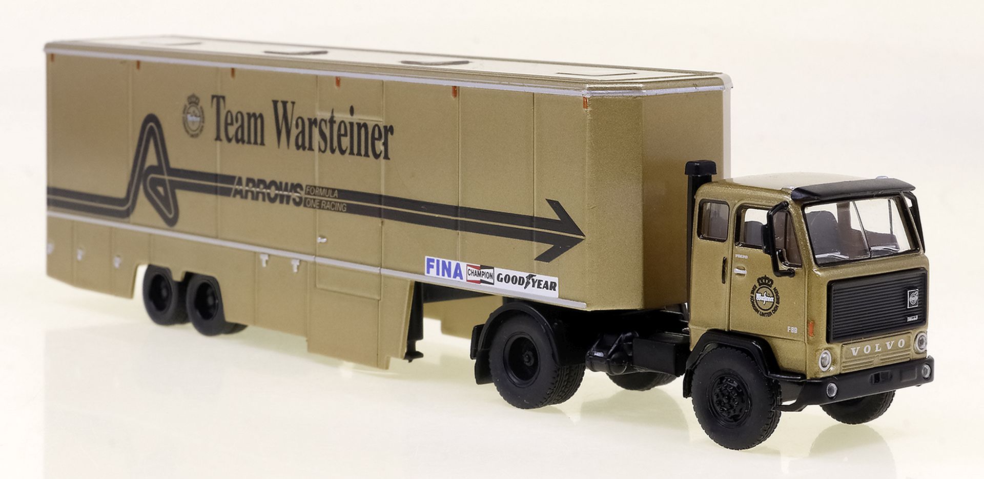 Brekina 85680 - Volvo F 89 Renntransport-SZ, Team Warsteiner Arrows, 1973