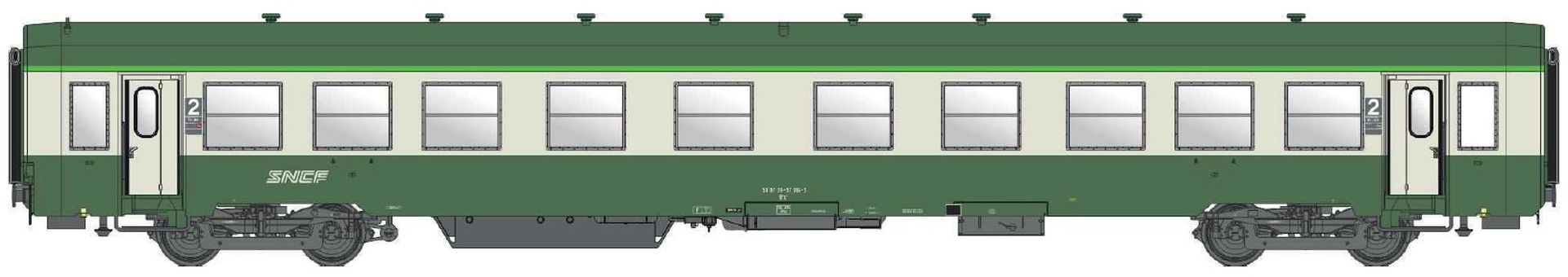 L.S. Models MW40049 - Personenwagen USI B4t4, 2.Klasse, SNCF, Ep.Va