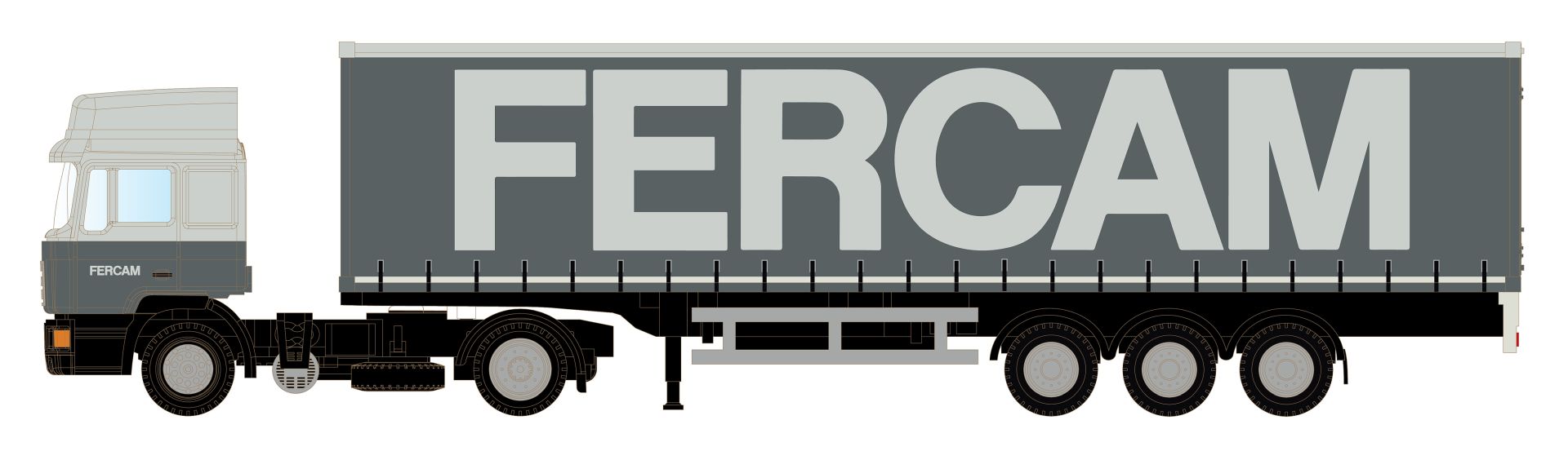 MiNis LC4070 - MAN F90 Gardinenplanen-Sattelzug FERCAM (IT)