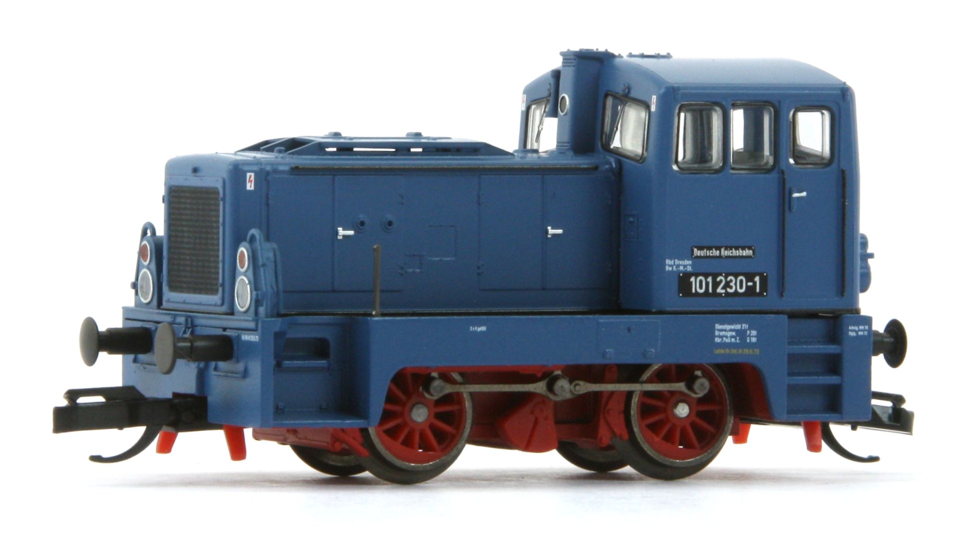 Piko 71454-ZHKS - Diesellok 101 230-1, blau, DR, Ep.IV, Zimo-Henningsound mit SD-Kupplungen und Pufferspeicher