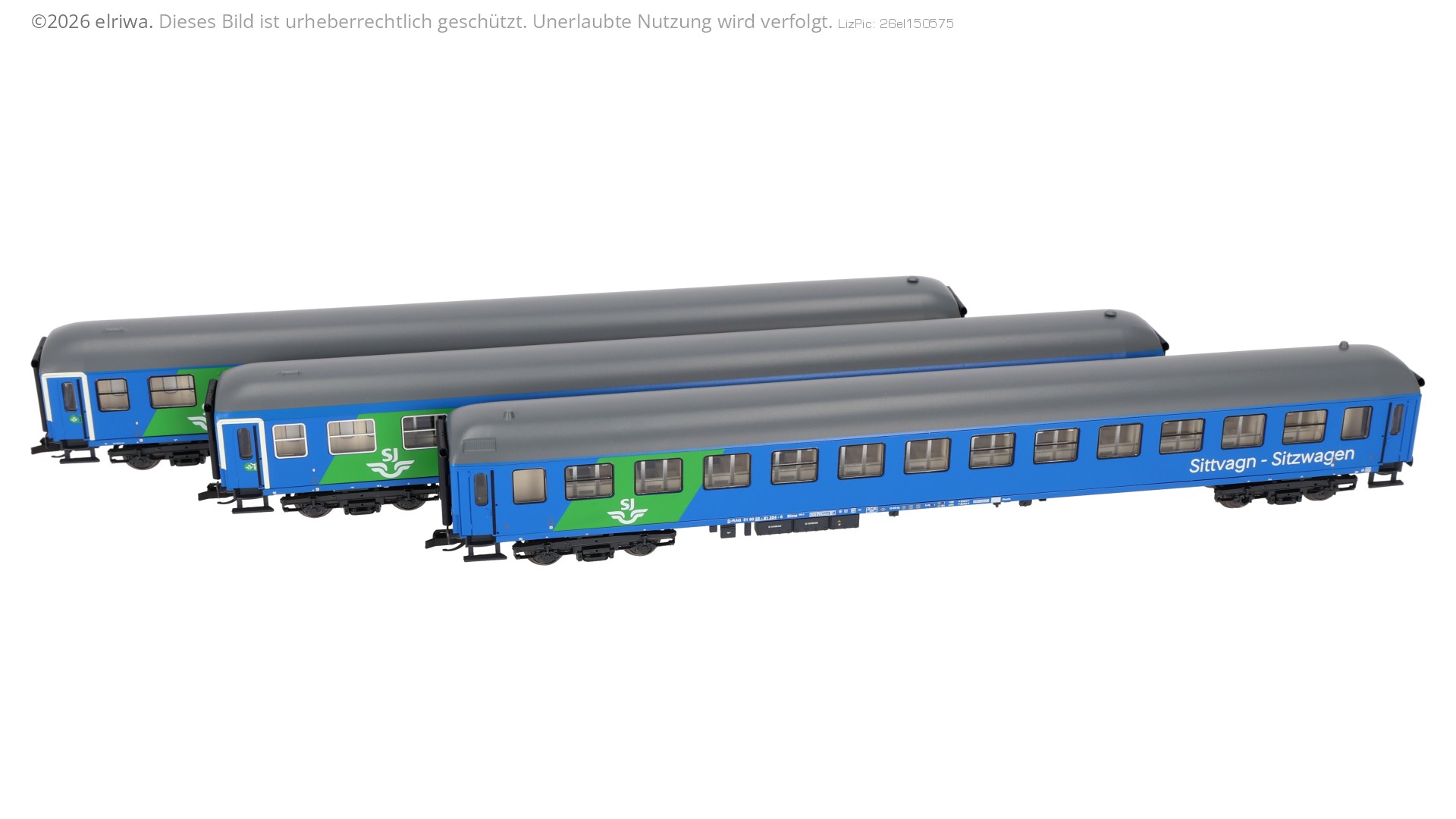 Tillig 01102 - 3er Set Personenwagen, RDC Deutschland GmbH, Ep.VI