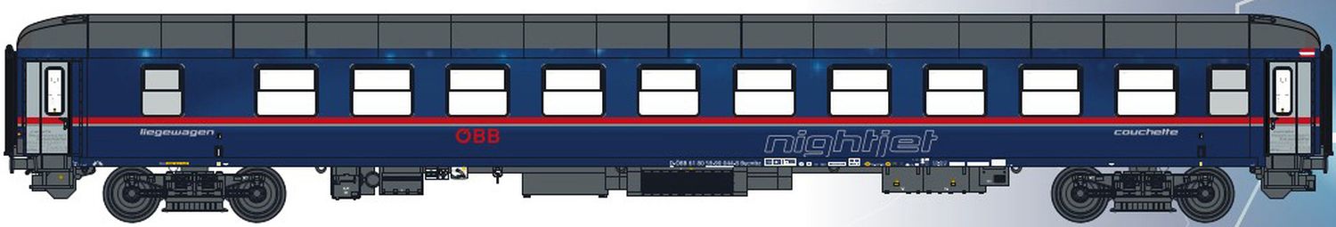 L.S. Models 58528 - Liegewagen Bvcmbz 249.1, ÖBB, Nightjet, Ep.VI