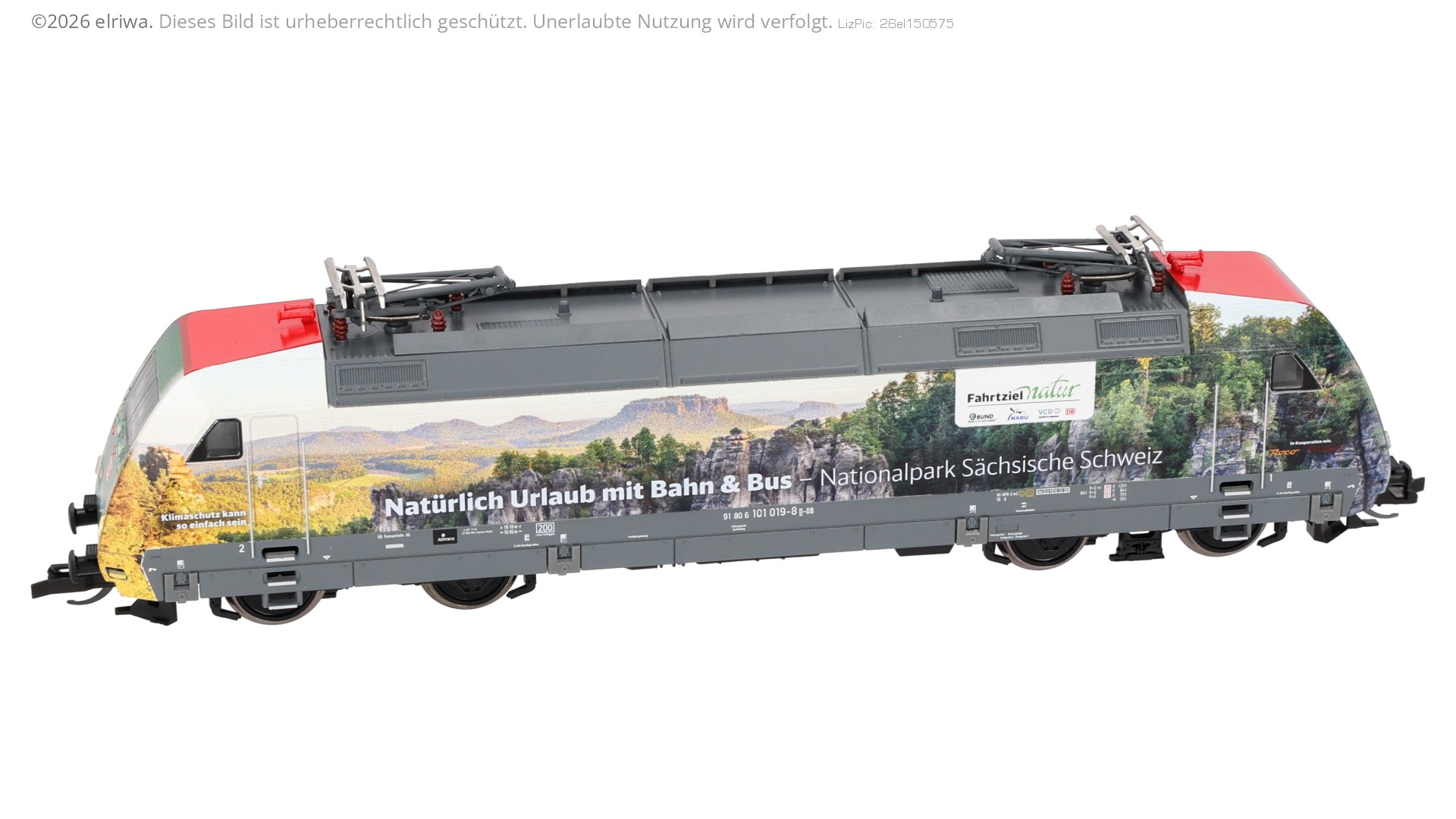 Tillig 02321 - E-Lok 101 019-8 'Fahrziel Natur', DBAG, Ep.VI 'Sächsische Schweiz'