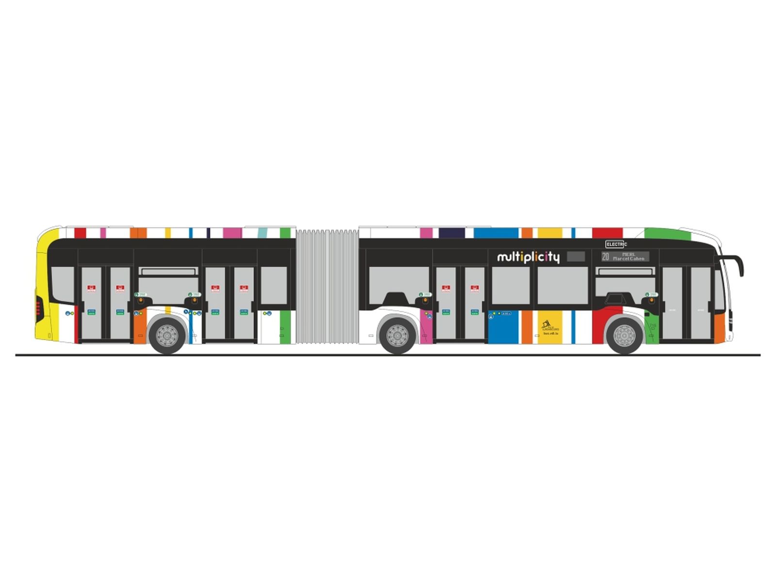 Rietze 77633 - Mercedes-Benz eCitaro G Ville de Luxembourg - Multiplicity (LU)