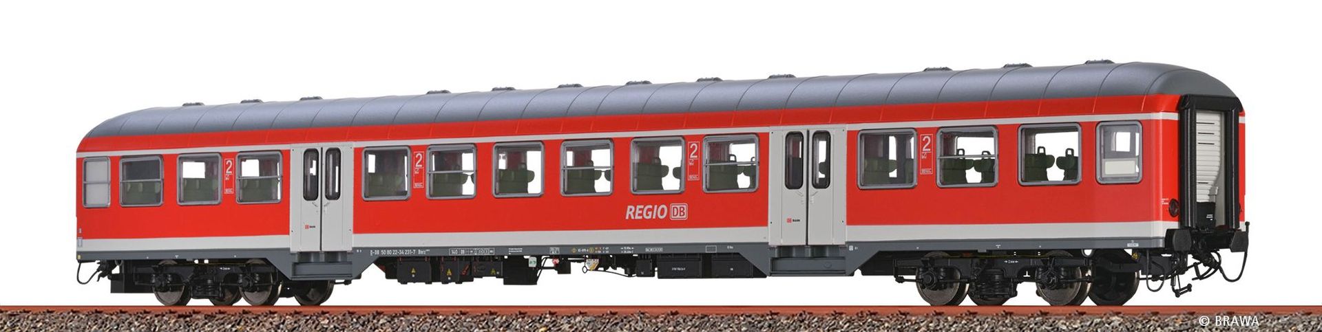 Brawa 46662 - Personenwagen Bnrz 436.0, DBAG, Ep.VI, mit Beleuchtung, AC