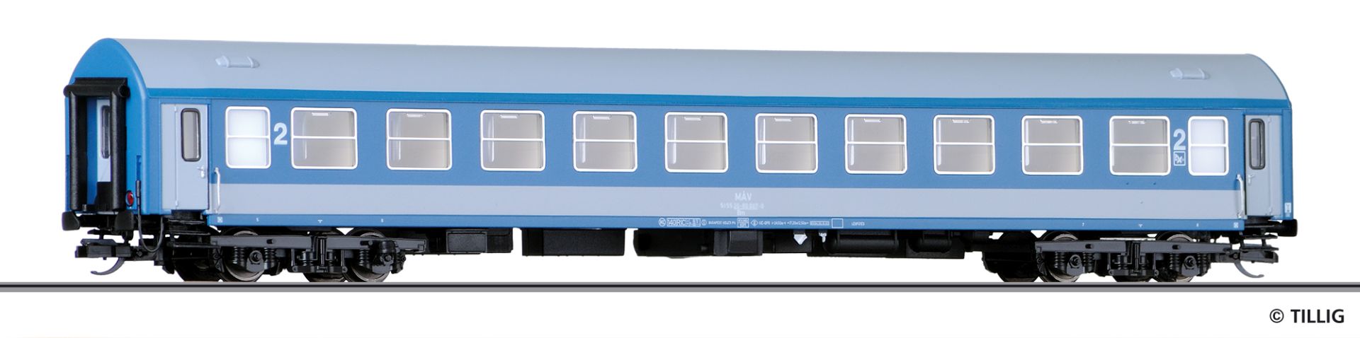 Tillig 16417 - Personenwagen Typ Y/B 70, 2. Klasse, MAV, Ep.IV