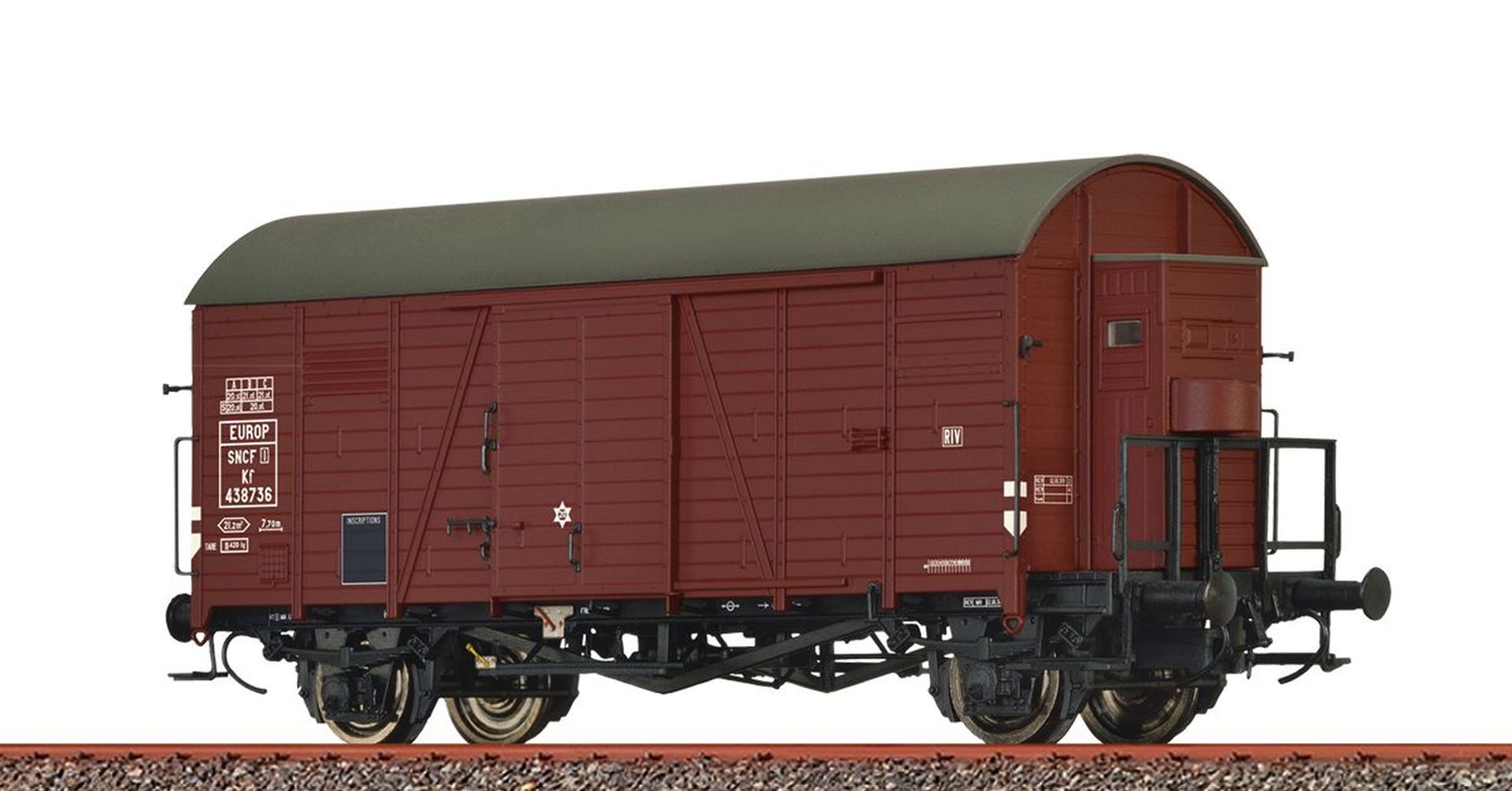 Brawa 50750 - Gedeckter Güterwagen Kf, SNCF, Ep.III