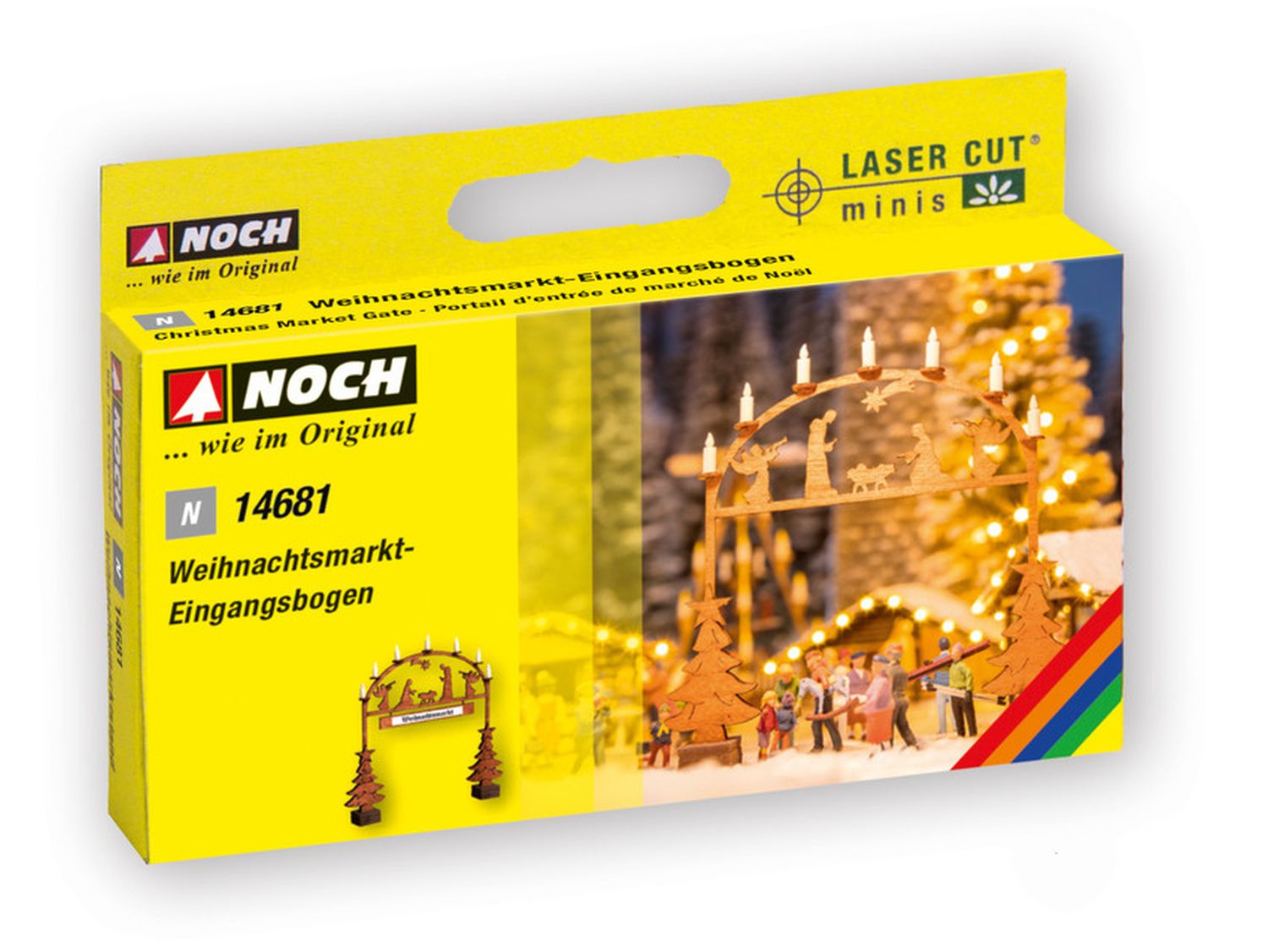 Noch 14681 - Weihnachtsmarkt-Eingangsbogen, Laser-Cut