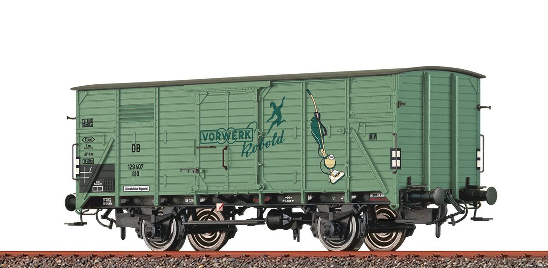 Brawa 50960 - Gedeckter Güterwagen G10, DB, Ep.III 'Vorwerk'