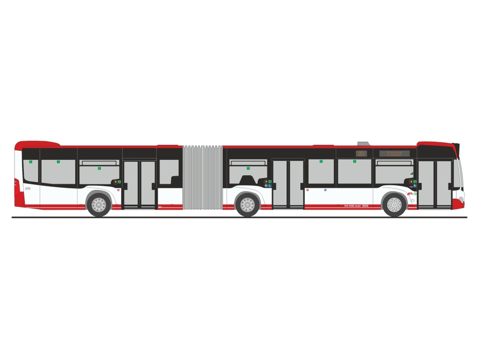 Rietze 69507 - Mercedes-Benz Citaro G 12 SWK Mobil Krefeld