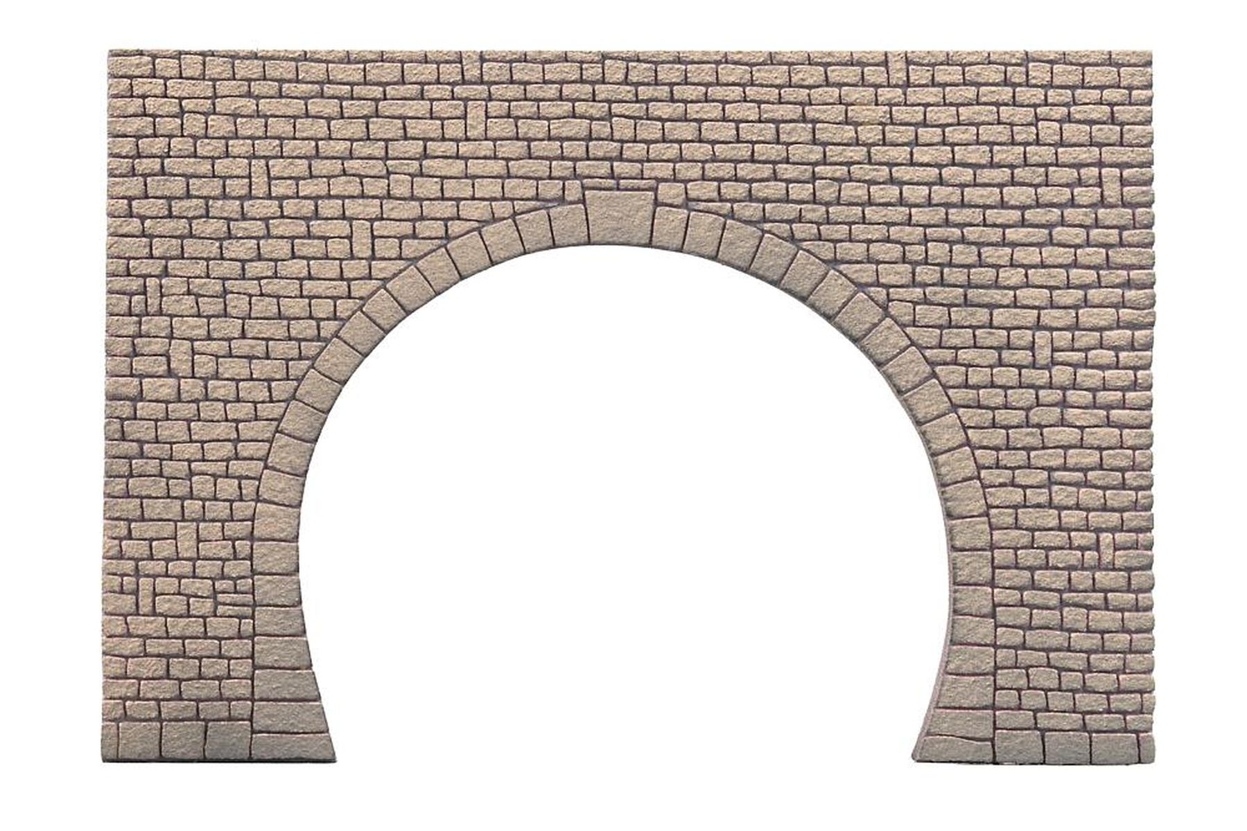 Faller 170866 - Dekorplatte Tunnelportal, 2-gleisig, Naturstein-Quader, H= 98 mm