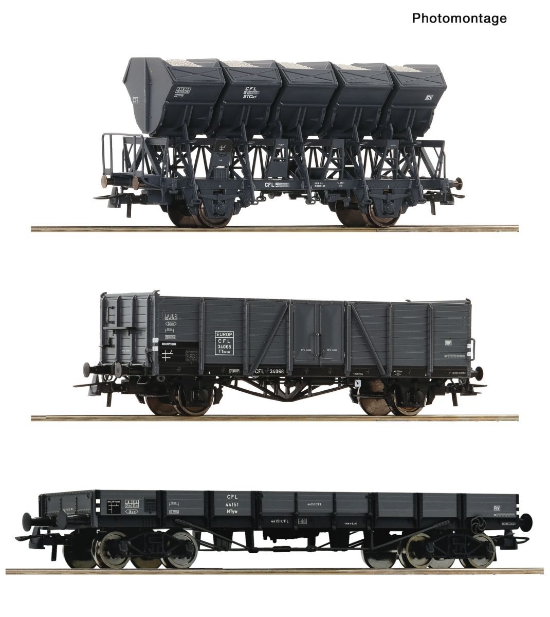Roco 6600258 - 3er Set Güterzug, CFL, Ep.III