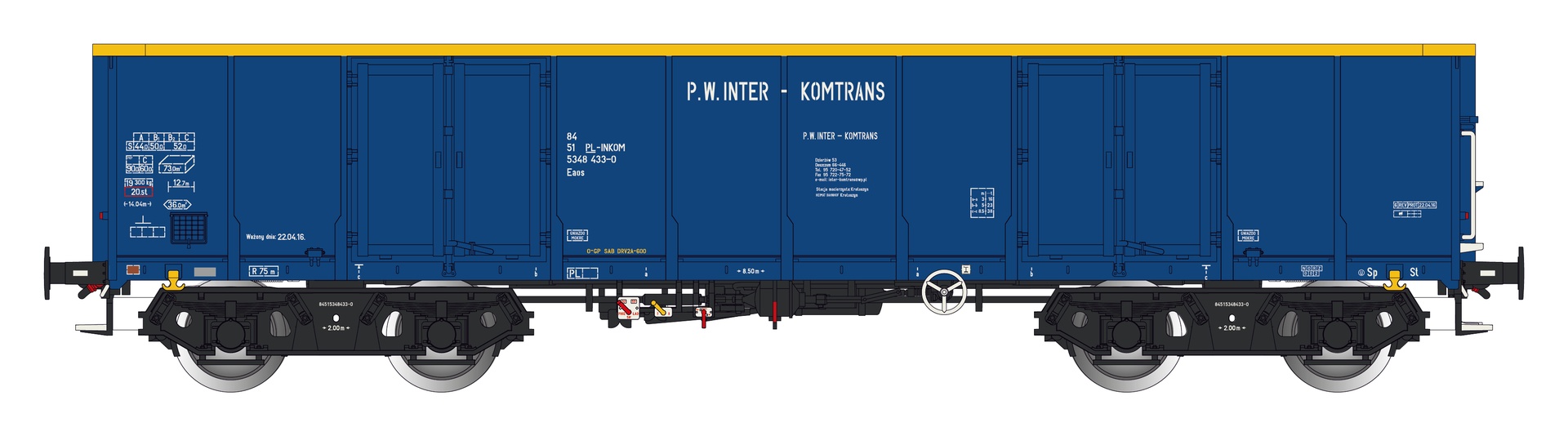 Albert Modell 534010 - Offener Güterwagen Eaos, PL-INKOM, Ep.VI