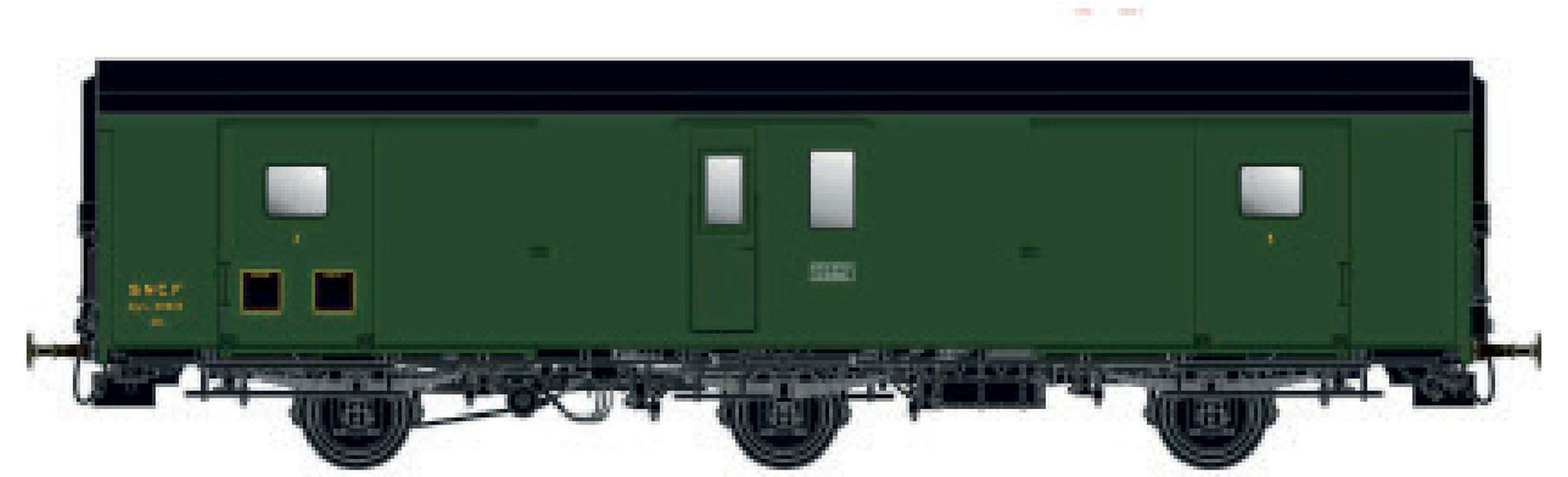 L.S. Models MW103 - Packwagen Dqd2m, SNCF, Ep.III, mit Schlußlicht