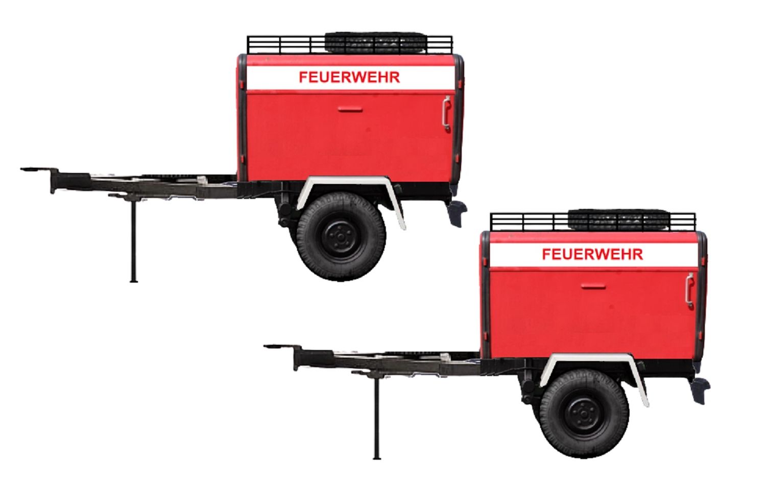 NPE NA 88333 - Anhänger HL 10 Kasten, Feuerwehr, 2 Stück