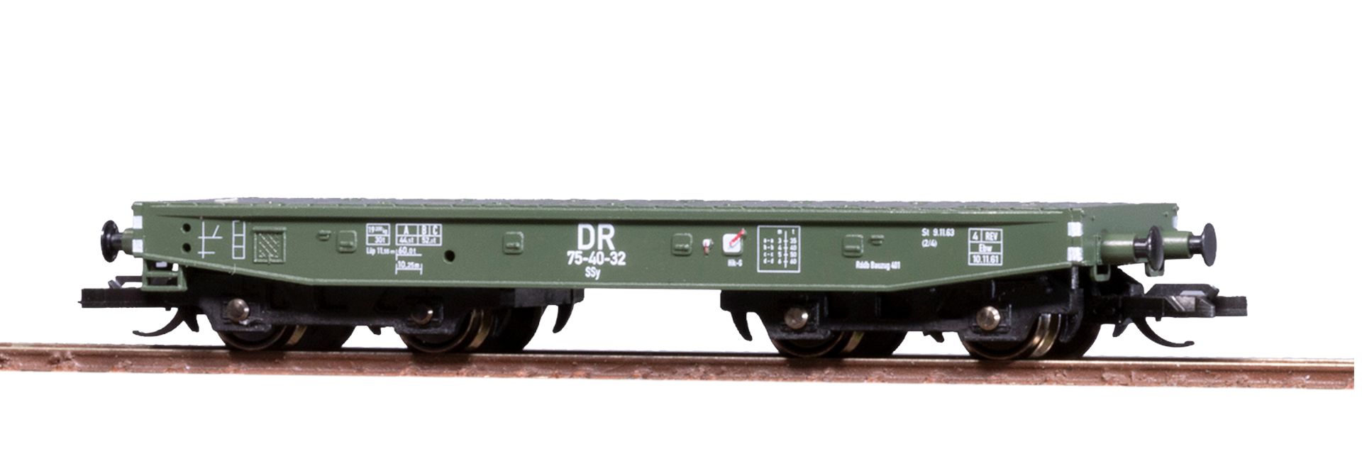 Schwerlastwagen als Bauzugwagen SSy, DR, Ep.III